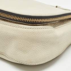 Marc Jacobs Light Beige Leather Recruit Nomad Saddle Shoulder Bag
