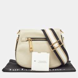Marc Jacobs Light Beige Leather Recruit Nomad Saddle Shoulder Bag