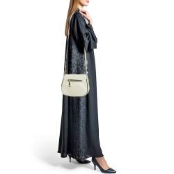 Marc Jacobs Light Beige Leather Recruit Nomad Saddle Shoulder Bag