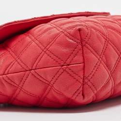 Marc Jacobs Red Quilted Leather Large Single Flap Shoulder Bag