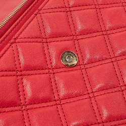 Marc Jacobs Red Quilted Leather Large Single Flap Shoulder Bag