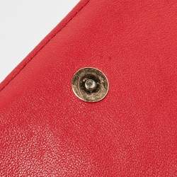 Marc Jacobs Red Quilted Leather Large Single Flap Shoulder Bag