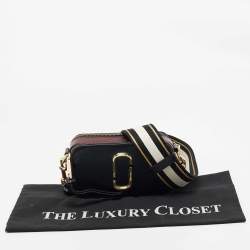 Marc Jacobs Black/Red Patent Leather Snapshot Camera Crossbody Bag