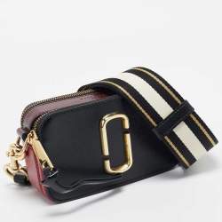 Marc Jacobs Black/Red Patent Leather Snapshot Camera Crossbody Bag