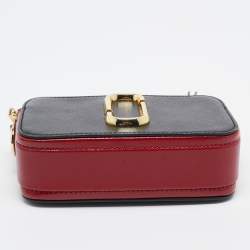 Marc Jacobs Black/Red Patent Leather Snapshot Camera Crossbody Bag