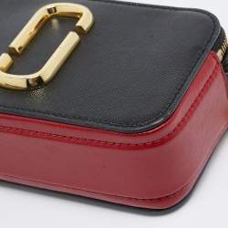 Marc Jacobs Black/Red Patent Leather Snapshot Camera Crossbody Bag