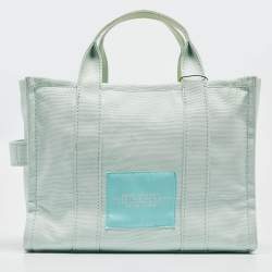 Marc Jacobs Mint Green/Black Canvas Medium The Tote Bag 