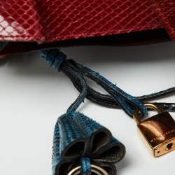 Marc Jacobs Multicolor Python, Leather and Canvas Shoulder Bag