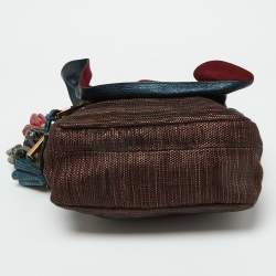 Marc Jacobs Multicolor Python, Leather and Canvas Shoulder Bag