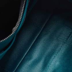 Pre Owned Marc Jacobs Teal Green Canvas Medium The Tote Bag