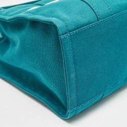 Pre Owned Marc Jacobs Teal Green Canvas Medium The Tote Bag
