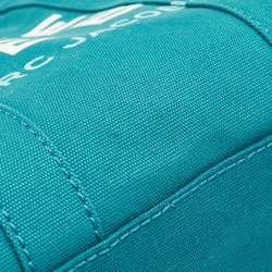 Pre Owned Marc Jacobs Teal Green Canvas Medium The Tote Bag