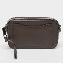 Marc Jacobs Metallic/Green Patent Leather Snapshot Camera Crossbody Bag