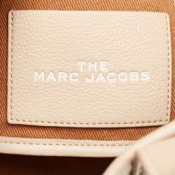 Pre Owned Marc Jacobs Beige Leather Medium The Tote Bag 