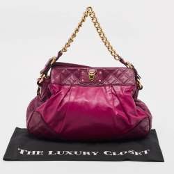 Marc Jacobs Fuchsia Quilted Leather Chain Shoulder Bag
