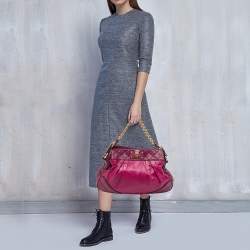 Marc Jacobs Fuchsia Quilted Leather Chain Shoulder Bag