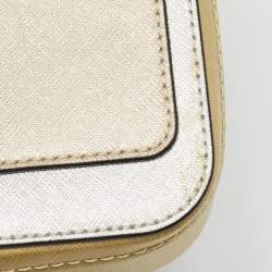 Pre Owned Marc Jacobs Gold/Silver Leather Snapshot Camera Crossbody Bag