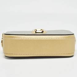 Pre Owned Marc Jacobs Gold/Silver Leather Snapshot Camera Crossbody Bag