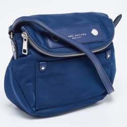 Pre Owned Marc Jacobs Blue Nylon and Leather Preppy Natasha Crossbody Bag