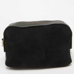 Marc Jacobs Black Suede and Leather Squeeze Crossbody Bag
