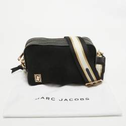 Marc Jacobs Black Suede and Leather Squeeze Crossbody Bag