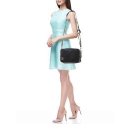 Marc Jacobs Black Suede and Leather Squeeze Crossbody Bag