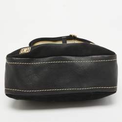 Marc Jacobs Black Suede and Leather Squeeze Crossbody Bag