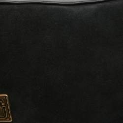 Marc Jacobs Black Suede and Leather Squeeze Crossbody Bag