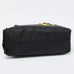 Marc Jacobs Black Nylon and Leather Tropical Chappy Bird Shopper Tote