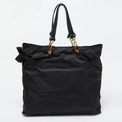 Marc Jacobs Black Nylon and Leather Tropical Chappy Bird Shopper Tote