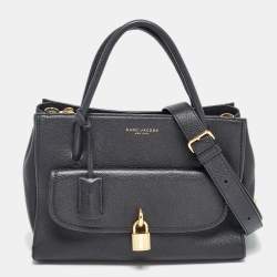 Marc Jacobs Black Leather Lock That Tote