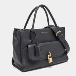 Marc Jacobs Black Leather Lock That Tote