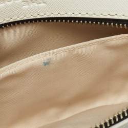 Pre Owned Marc Jacobs White Patent Leather Snapshot Crossbody Bag