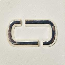 Pre Owned Marc Jacobs White Patent Leather Snapshot Crossbody Bag