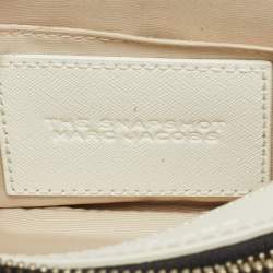 Pre Owned Marc Jacobs White Patent Leather Snapshot Crossbody Bag