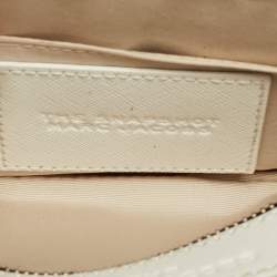 Pre Owned Marc Jacobs White Patent Leather Snapshot Crossbody Bag