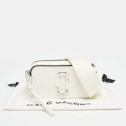 Pre Owned Marc Jacobs White Patent Leather Snapshot Crossbody Bag