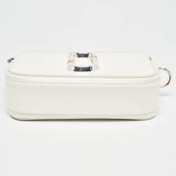 Pre Owned Marc Jacobs White Patent Leather Snapshot Crossbody Bag