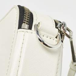 Pre Owned Marc Jacobs White Patent Leather Snapshot Crossbody Bag