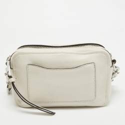 Marc Jacobs Off White Leather The Sofshot Camera Bag