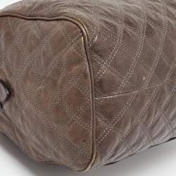 Pre Owned Marc Jacobs Beige Quilted Leather Westside Boston Bag