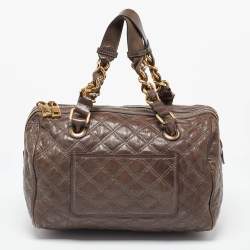 Pre Owned Marc Jacobs Beige Quilted Leather Westside Boston Bag
