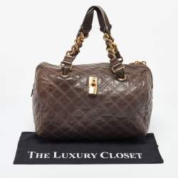 Pre Owned Marc Jacobs Beige Quilted Leather Westside Boston Bag