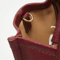 Marc Jacobs Burgundy Leather Medium The Tote Bag