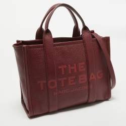 Marc Jacobs Burgundy Leather Medium The Tote Bag