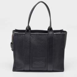 Marc Jacobs Black Leather Large The Tote Bag