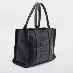 Marc Jacobs Black Leather Large The Tote Bag