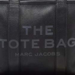 Marc Jacobs Black Leather Large The Tote Bag