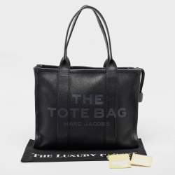 Marc Jacobs Black Leather Large The Tote Bag