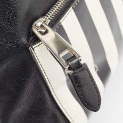 Marc Jacobs Black/White Leather Small Striped Prince Antonia Satchel